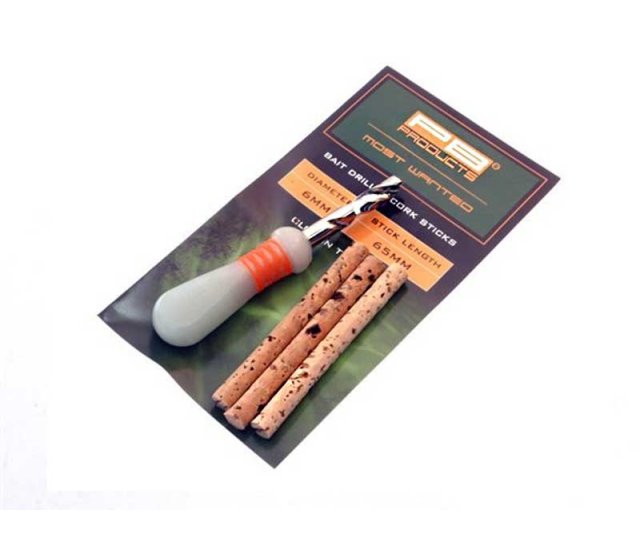 28100 PB Products Bait drill 6mm + cork sticks 3ks