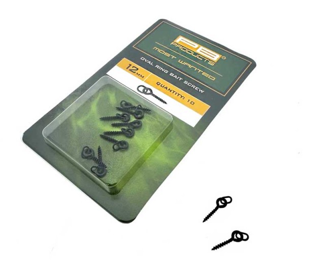 20436 PB Products oval ring bait screw 12mm 10ks/bal