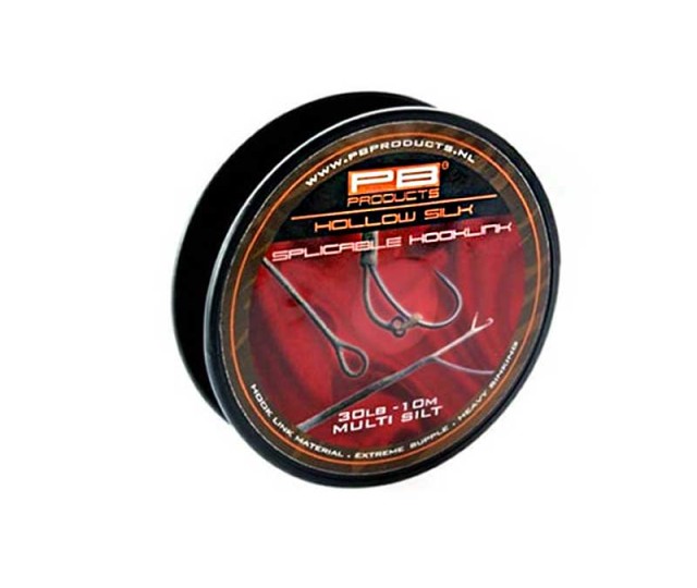 10076 PB Products Silk Splicable Hooklink 10m 30lb Multi Silt