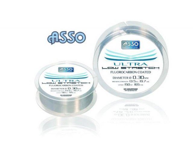 Asso Ultra Low Stretch 50m 0,10mm transparent/siva